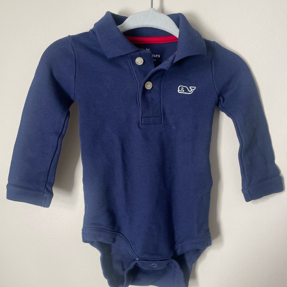 Vineyard Vines Navy onesie Polo. Worn once!